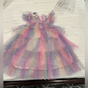 Lola and the boys rainbow tulle dress. SIZE 8 girls. NWT